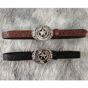 Sabuk Trailmaster kasar Tepi Barat liar tali kulit sapi warisan - Product Image 1