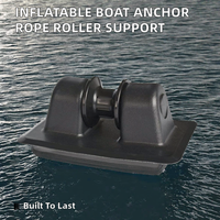 Support d'ancrage pour bateau gonflable en ABS/Nylon avec rouleau de corde en PVC, support de câble coulissant et roue de maintien pour lacs