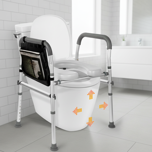 <span class=keywords><strong>Silla</strong></span> Elevadora de Inodoro sin Perforaciones <span class=keywords><strong>para</strong></span> Baños Pequeños y Apartamentos, con Reposabrazos de Seguridad, Respaldo y Asas <span class=keywords><strong>para</strong></span> Ducha/<span class=keywords><strong>Baño</strong></span> - Product Image 6