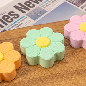 Wholesale Luxury Bomb Bath Moisturizer Colorful Gerbera Flower Shape Natural Organic Bath Bomb