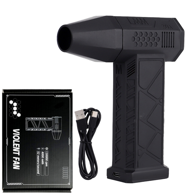 Powerful 130000 RPM Electric Air Duster 3 Speed Adjustable USB Rechargeable with Work Light for Computer Car Interior Cleaning
