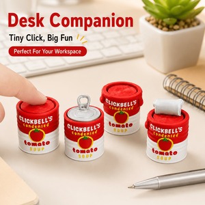Adorno de Escritorio con Interruptor Mecánico Presionable en Forma de Lata de Sopa de Tomate Impreso en 3D, 4 Estilos, Decoración para Oficina y Hogar, Regalo Novedoso - Product Image 5
