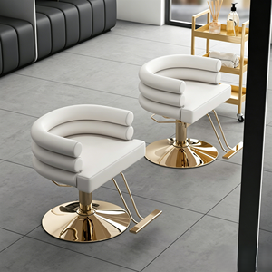 Modern Beauty Barbershop <b>Recliner</b> Hair Styling <b>Chair</b> Pink Gold Barber Salon <b>Chairs</b> For Women - Product Image 4