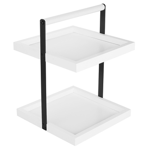 LINDON 2-Tier Metal Wood <strong>Basket</strong> Display Rack <strong>Storage</strong> Racks Shelving <strong>Units</strong> <strong>for</strong> Kitchen and Bathroom <strong>for</strong> Food Use - Product Image 2