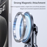 Support pour ordinateur portable en alliage d'aluminium avec réglage à 8 vitesses, support magnétique pour téléphone portable et tablette, pliable et portable
