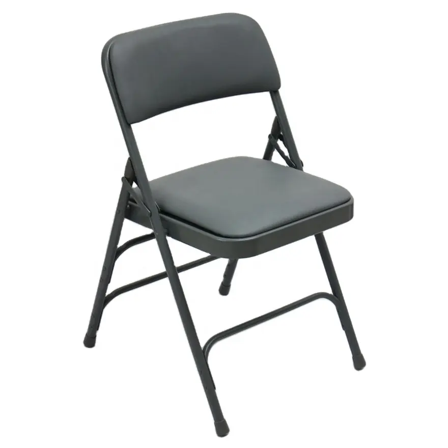 Fauteuil pliant en plastique et en métal, cuir synthétique de haute qualité, mobilier Portable de jardin, bon marché, 2 pièces