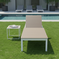 Ensemble de table et de chaises extensibles en aluminium moderne avec verre imperméable pour repas en plein air, résistant aux intempéries, meubles de jardin pour hôtel