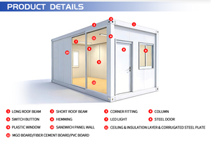 <span class=keywords><strong>Vente</strong></span> directe d'usine, maison préfabriquée ignifuge, maison résidentielle de luxe, villa, maison conteneur détachable, panneau sandwich - Product Image 4