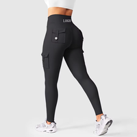 Leggings de sport taille haute unis pour femme, froncés aux fesses, effet ventre plat, séchage rapide, respirants, écologiques, extensibles dans quatre directions