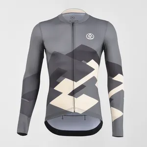 Custom Winter New Road Bike Long Sleeve Jersey Polyester Cycling Tops Mens Cycling Clothes