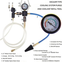 Kit de test de pression de radiateur universel 28 pièces, type vide, testeur de système de refroidissement, outil de détection de fuite de réservoir d'eau