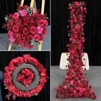 Grandes Fleurs Géantes pour Sol Décoration de Mariage, Chemin de Fleurs Artificielles Blanches pour Décoration de Vitrine