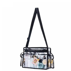 Borsa a Tracolla in PVC per Truccatori, Borsa Trasparente per Cosmetici, Organizer da Viaggio per Make-up, Borsa Tote <span class=keywords><strong>MUA</strong></span> con Tracolla - Product Image 4