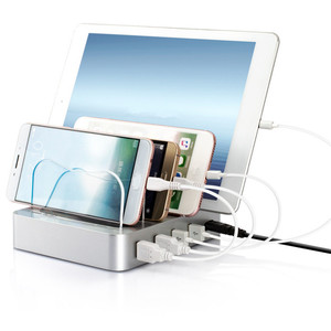 Station de charge intelligente pour <span class=keywords><strong>smartphone</strong></span> de bureau, 4 ports, personnalisée, commerciale, universelle, pour tablette, téléphone portable, USB - Product Image 1