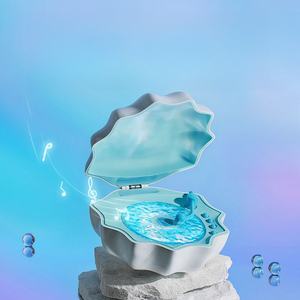 Lampe de haut-parleur de musique en forme de coquille de <span class=keywords><strong>mer</strong></span> de rêve 1200mAh rechargeable Projecteur Aurora d'aide au sommeil Veilleuse musicale - Product Image 4