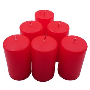 Candele coniche rosse in paraffina, lunghezza 25 cm, diametro 2,2 cm, durata 8 ore, per uso decorativo - Product Image 5