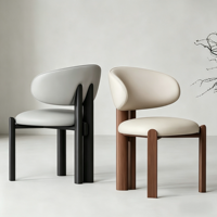 Chaise de salle à manger en bois massif de style italien, chaise à dossier de luxe léger, chaise de bureau à domicile, chaise minimaliste pour hôtel, maquillage et loisirs