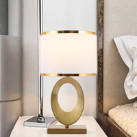 Lampe de chevet haut de gamme américaine, design créatif de luxe léger pour chambre à coucher, chambre d'hôtel, lampe de chevet, articles d'ameublement