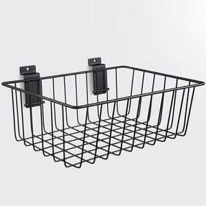 JH-Mech <strong>Wire</strong> <strong>Basket</strong> for Slatwall Heavy Duty Steel Powder Coated 24&quot;*12&quot; Deep Slatwall <strong>Wire</strong> Mesh <strong>Basket</strong> - Product Image 1