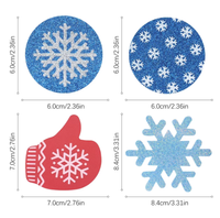 Vente en gros d'accessoires intimes jetables couleur magique à pois paillettes bleu flocon de neige couvre-poitrine gants de Noël mamelon