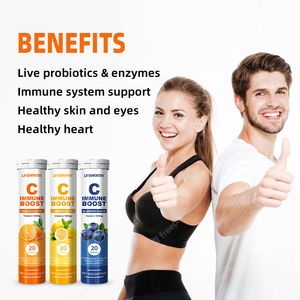 Tabletas Efervescentes Multivitamínicas Orgánicas OEM con Vitamina C, Calcio, Hierro, Zinc y Magnesio para Adultos, para Aumentar la Energía (10 Tabletas por Paquete) - Product Image 3