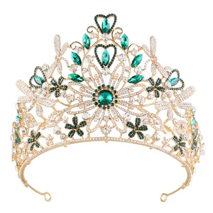 Tiara de Boda con Pedrería Rosa, Verde, Roja y <span class=keywords><strong>Lila</strong></span>, Corona para Novia, Reina o Mujer - Product Image 3