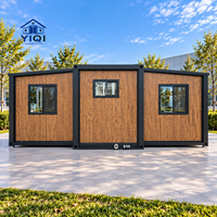 Maison modulaire à double aile de 20 pieds avec aménagement intérieur personnalisable, bâtiment préfabriqué pour logement familial