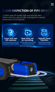 RJ-BOT K22-B công nghệ cao Crawler Robot tầm nhìn ban đêm CMOS H.264 nén video chấp nhận cảm biến đường ống kín mạch TV - Product Image 5