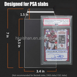 FX PP for Slab Sleeves Resealable Self-adhesive Durable Graded <b>Card</b> Sleeves for Trading <b>Cards</b> Baseball Sports - Product Image 4
