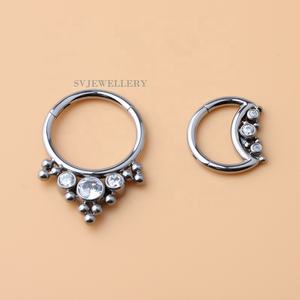 Iip Oor Vergulde G23 <span class=keywords><strong>Titanium</strong></span> Body Piercing Sieraden Wenkbrauw Ringen <span class=keywords><strong>Titanium</strong></span> Wenkbrauw Piercings Gletsjer Onoxybaar Met Effen Bal - Product Image 4