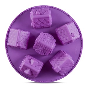6-House-Shaped Silicone Cake Mold Purple Christmas Baking Tool DIY Chocolate Mousse Mold - Product Image 5