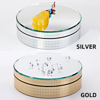Support de présentoir moderne pour mini-plateau tournant avec pierre de cristaux Table tournante rotative de style moderne