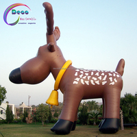 Élan de Noël gonflable géant / Décoration de vacances Cerf de dessin animé gonflable pour Noël
