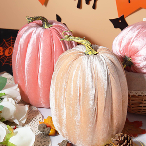 U200 <strong>Large</strong> Artificial Velvet <strong>Pumpkins</strong> Perfect for Halloween Decor Thanksgiving Table Decor Velvet <strong>Pumpkin</strong> Home Decoration - Product Image 6