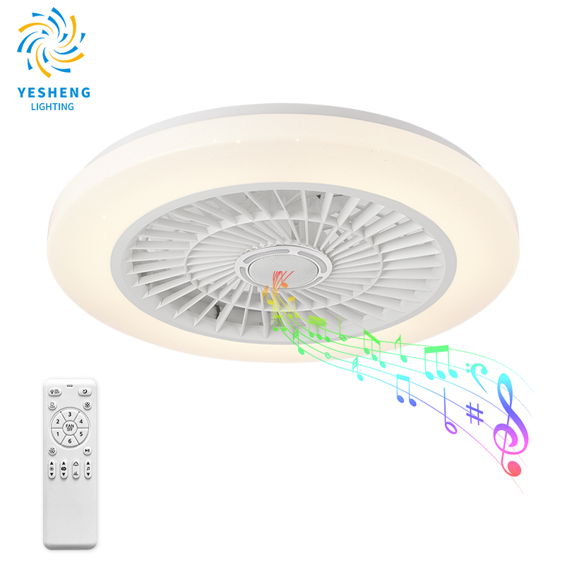Modern LED Ceiling Fan Light Remote Control TRI-COLOR Temperature ABS+Metal Construction Low Noise 29 DB Modern Ceiling Fan