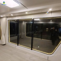 Maison capsule 2 chambres, maison préfabriquée de luxe, mini-maison moderne de 40 pieds, villa capsule spatiale