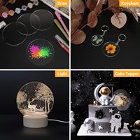 Disques en acrylique transparent personnalisés sans MOQ, épaisseur 1-10 mm, impression UV, plaque vierge en plastique transparent pour affichage