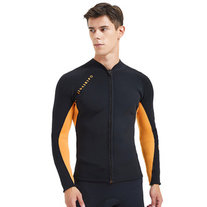Combinaison de natation de plongée libre pour hommes et femmes Top 2mm <span class=keywords><strong>Veste</strong></span> de <span class=keywords><strong>surf</strong></span> à manches longues thermique avec logo avant - Product Image 4