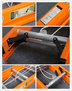 10m 9M 8M 7m Kính thiên văn thoát hiểm FRP thang cáp, cách điện Mở rộng thang sợi thủy tinh - Product Image 4