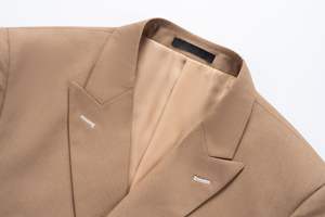 Traje de Novio de Diseño Estilo Cárdigan Cruzado, Traje de Dos Piezas para <span class=keywords><strong>Hombre</strong></span>, Chaqueta y Pantalón, Antiarrugas, Transpirable, de Alta Calidad - Product Image 5
