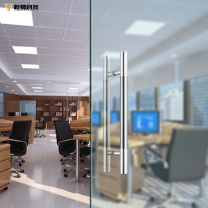 Thương mại cấp h-loại 304 thép không gỉ cửa kính xử lý hiện đại đánh bóng + satin kết thúc song phương Grip cho cửa kính nặng - Product Image 5