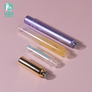 Envase de Lujo YAN, Cilindro Pequeño Colorido de 5ml 10ml, Botella de Vidrio para Perfume o Aceite Facial con Rodillo de Acero Inoxidable y Tapa de Aluminio - Product Image 2