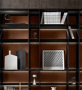 Estantería Modular de Lujo Minimalista Moderna, Personalizada, de Madera y Aluminio, con Luz LED, para Sala de Estar y Oficina en Casa - Product Image 3