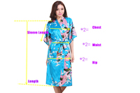 Ladies Sexy Long Pyjamas Kimono Robe Papillon Fleurs Impression Peignoir Sleeping Robe Fashion Dressing Robe Femme