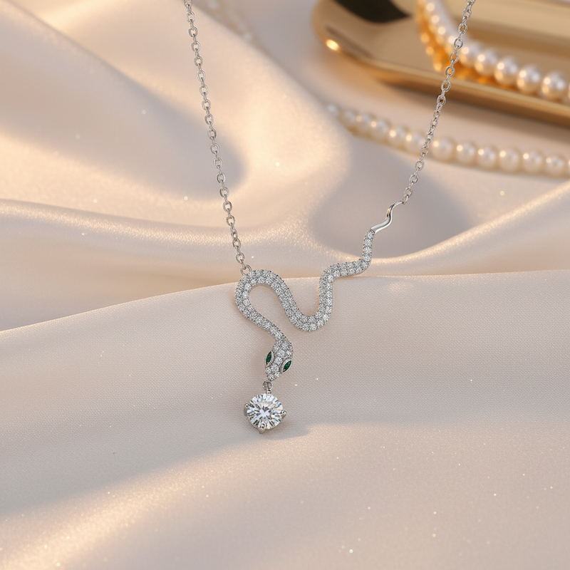 Solitaire GRA Moissanite Necklace for Ladies