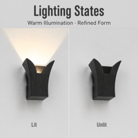 Applique murale LED extérieure IP65 étanche, design nordique créatif, boîtier en aluminium, style moderne minimaliste, éclairage LED haut/bas