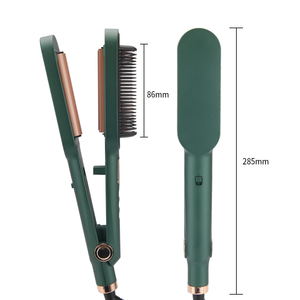 PRITECH AC Worldwide Voltage PTC Heating 2 in 1 Ceramic <strong>Hair</strong> Waver Iron <strong>Hair</strong> <strong>Straightening</strong> Brush <strong>for</strong> <strong>Thick</strong> <strong>Hair</strong> 360&deg; Swivel Cord - Product Image 2