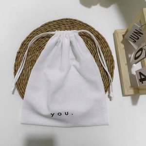 Sac à cordon en coton et lin biologique, personnalisable, recyclable, pochette de rangement pour bijoux, beige, avec 100 pièces pour l'utilisation de bougies - Product Image 3