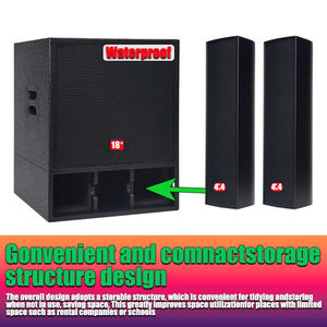 Éxito de Ventas Sistema de Sonido para Escenario DJ y Fiestas con Columnas Pro de 4x4, Altavoz de Columna, Subwoofer Activo de 18 Pulgadas, PA de 8 Ohm y 127 dB SPL Máx. - Product Image 6