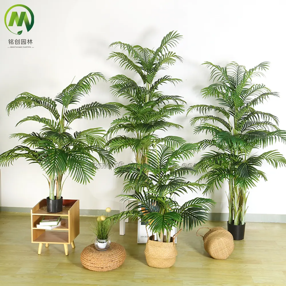 Palmera artificial de plástico para decoración del hogar, árbol de bonsái de 1,5 m, artificial de imitación de plástico, suministros de jardín
